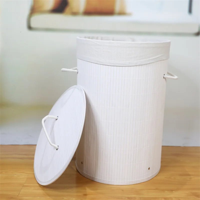 Panier de rangement - BambooLaundryBasket™ - Blanc - Solutions Rangement