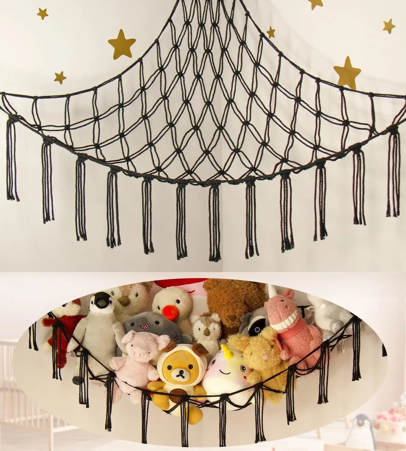 Rangement de peluche - StorageHammock™ - Noir - Solutions Rangement